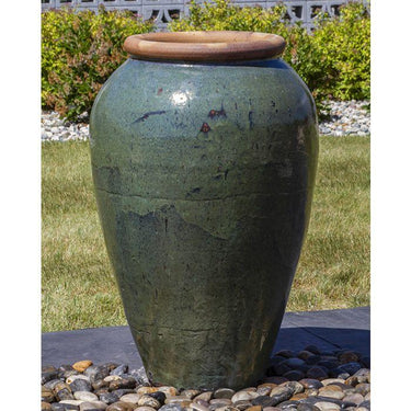 Tuscany FNT40774 Ceramic Triple Vase Complete Fountain Kit Vase Fountain Blue Thumb